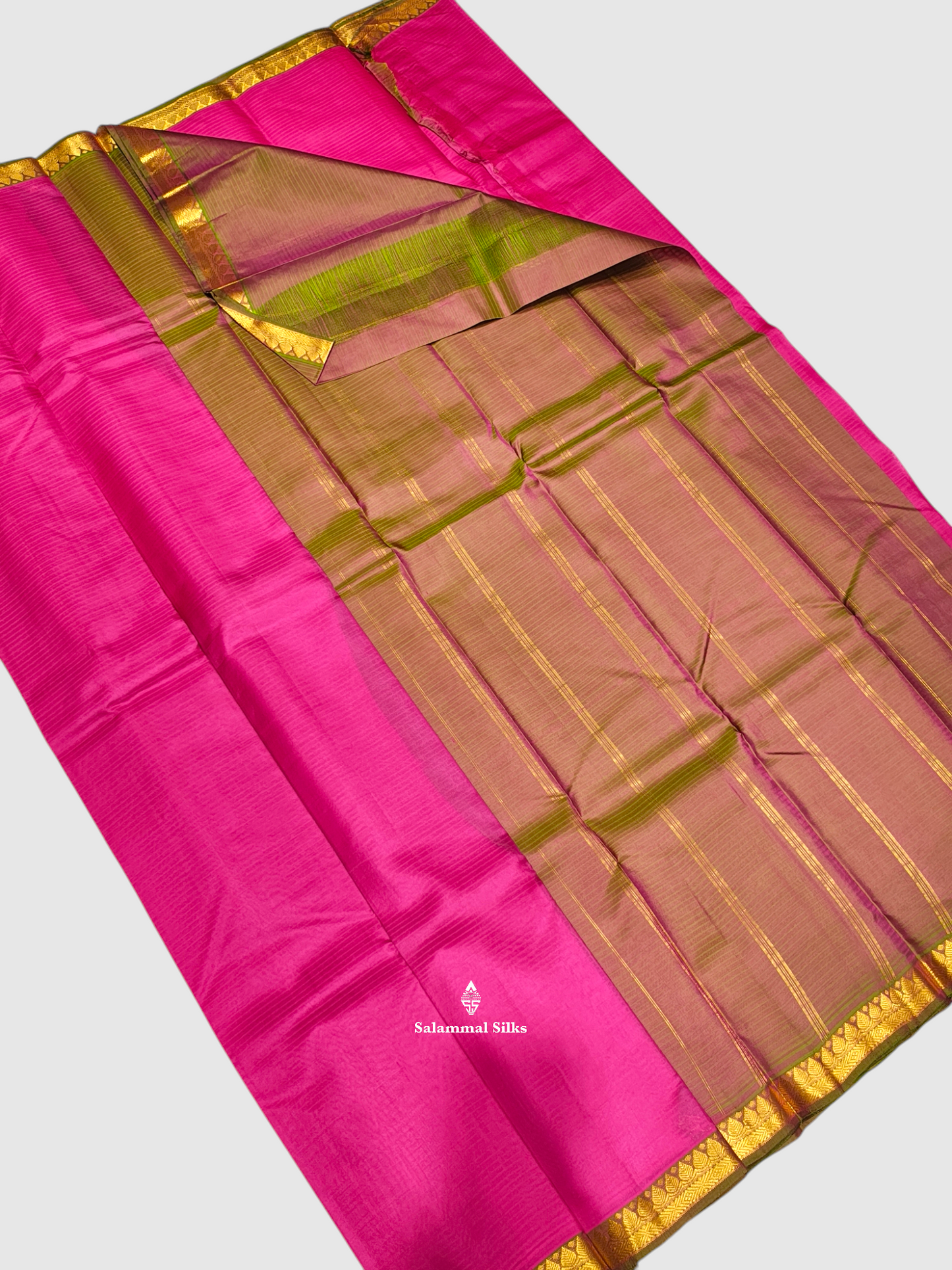 Violet Light Weight Beautiful Pure Silk Saree With Mustard Yellow Small Border