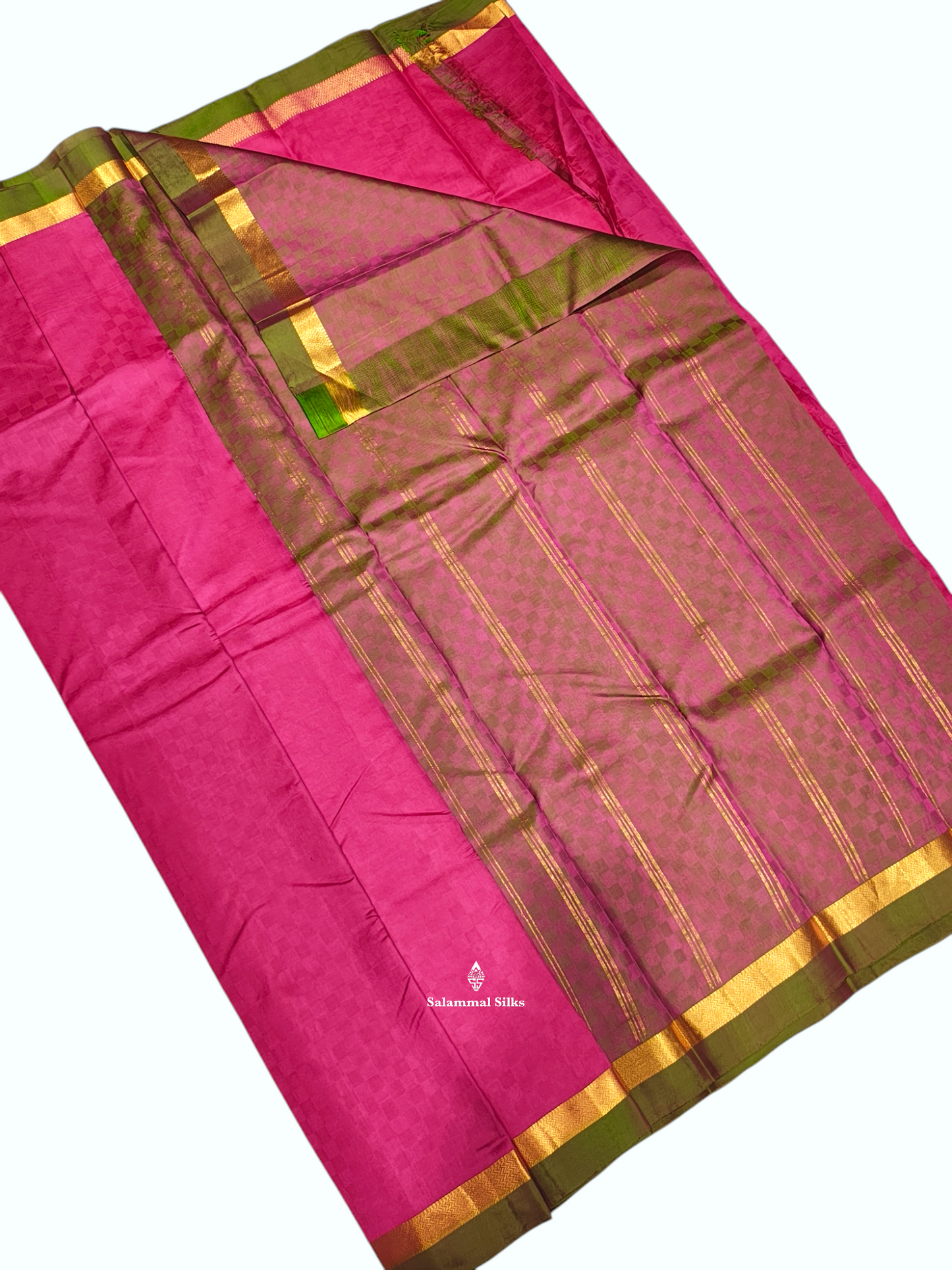 Pink Light Weight Beautiful Pure Silk Saree With Double Border