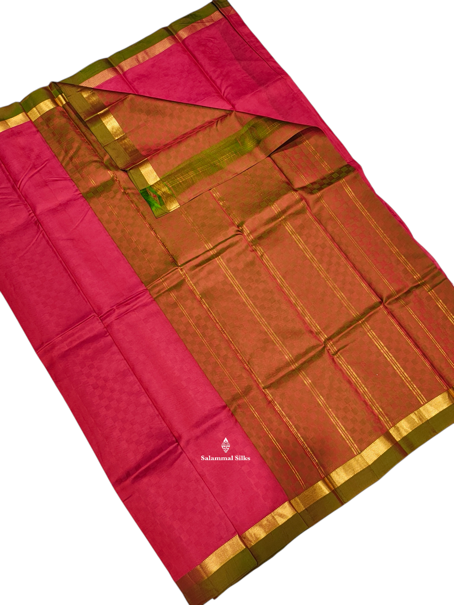 Pink Light Weight Beautiful Pure Silk Saree With Double Border