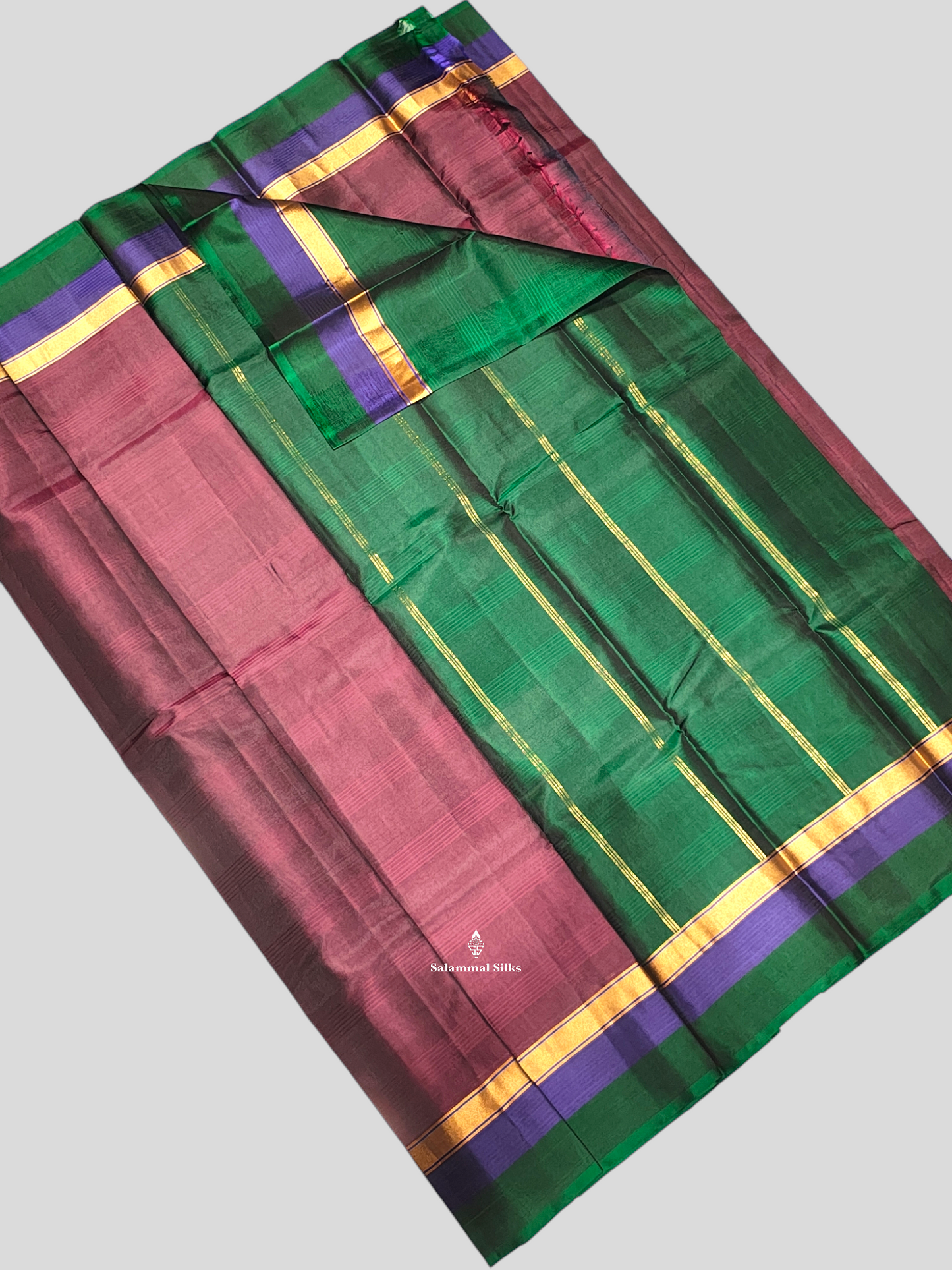 Royal Blue Light Weight Beautiful Pure Silk Saree With Three Layer Border