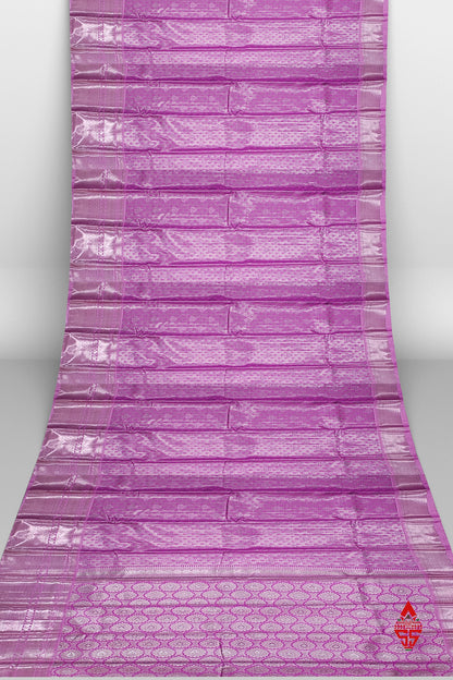 Light Lavender Tissue Beautiful Semi  Silk Saree With Blouse