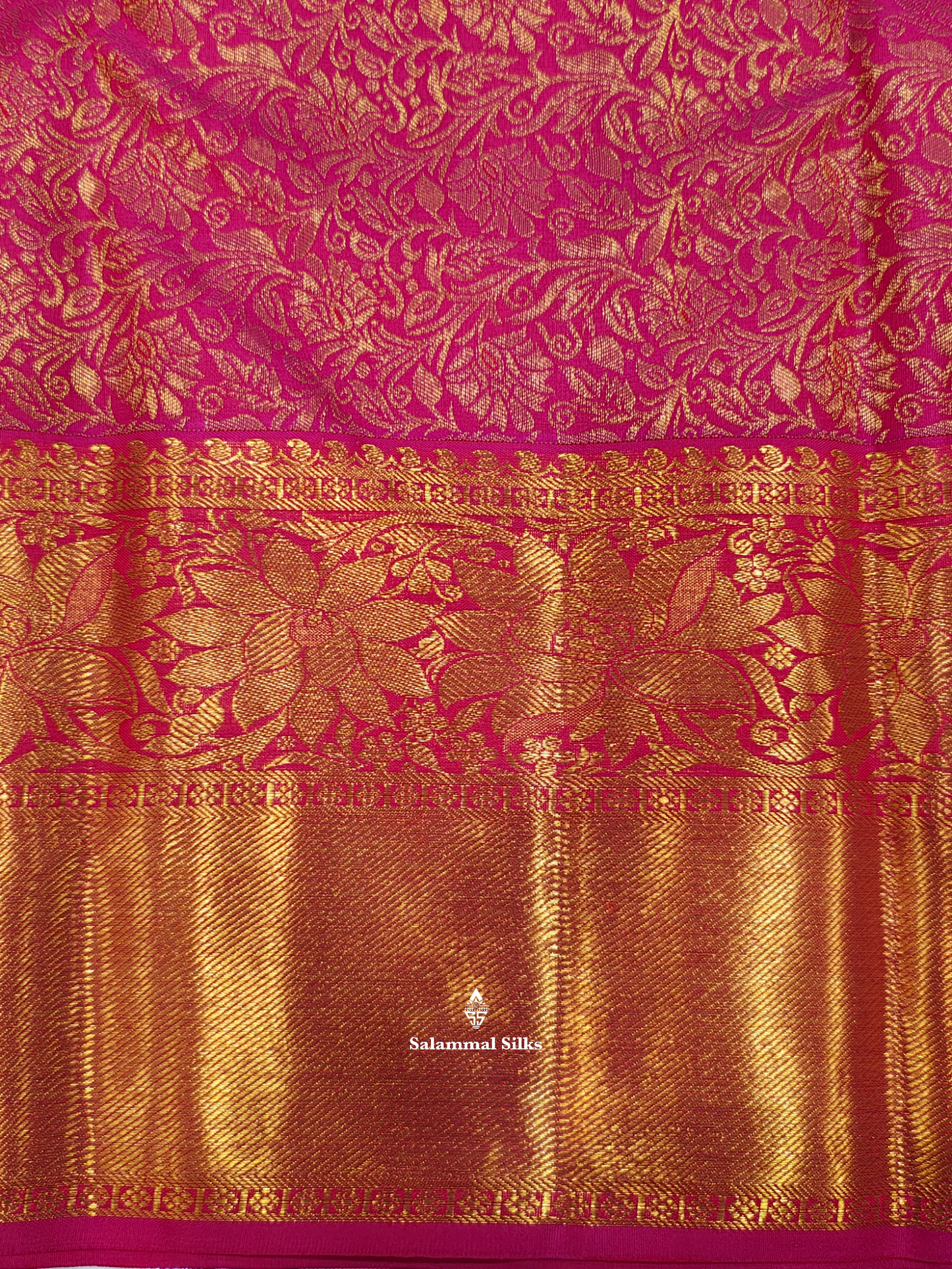 Kanjivaram Korvai Pink  Beautiful Bridal Pure Silk Saree With Blouse