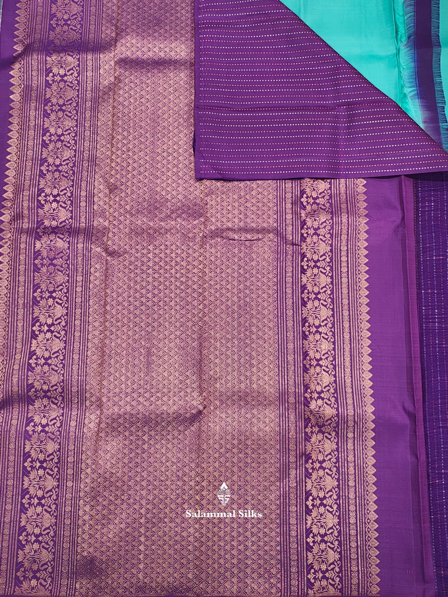 Kanjivaram Light Anandha Pure Silk Saree With Violet Blouse