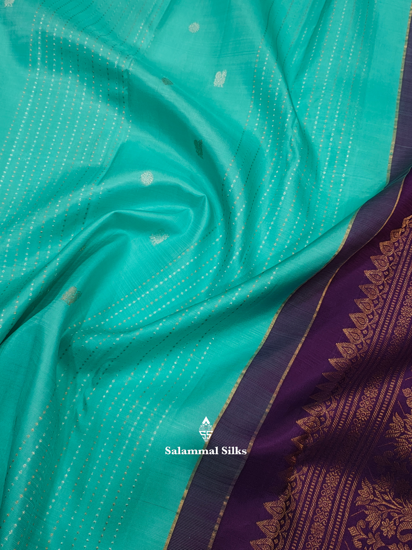 Kanjivaram Light Anandha Pure Silk Saree With Violet Blouse