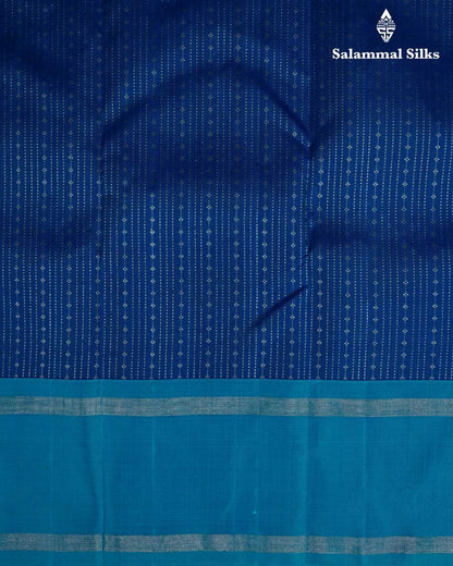 Blue Silk Saree With Sky Bule Border