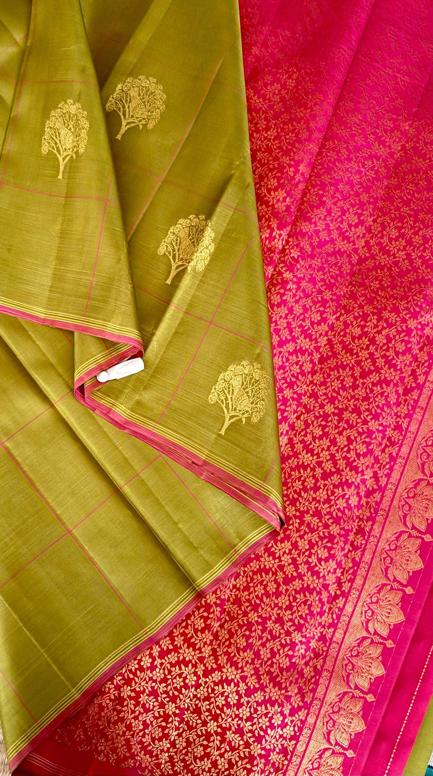 Pista Green Silk Saree