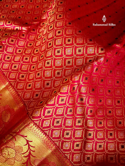 Red Jacquard Silk Saree