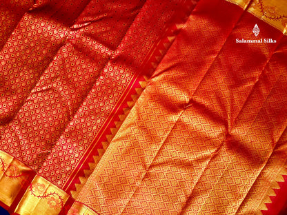 Red Jacquard Silk Saree