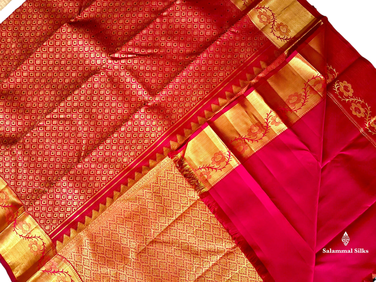 Red Jacquard Silk Saree