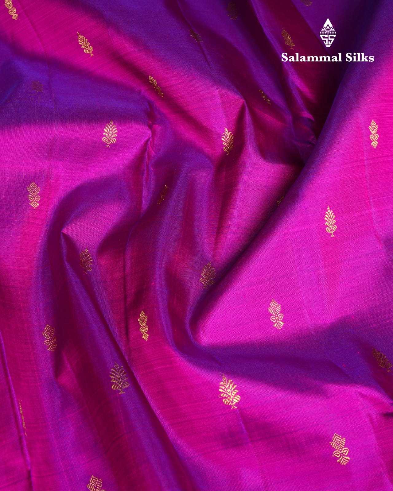 Pure Zari Vadamalli  Kanjivaram Pure Silk Saree With Pink Border