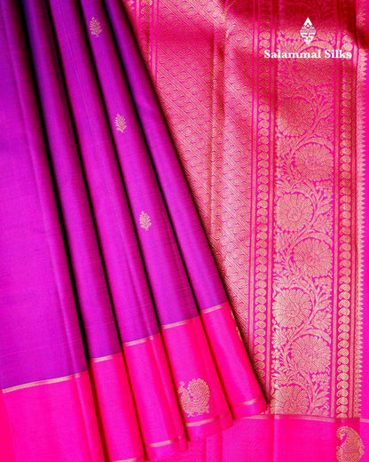 Pure Zari Vadamalli  Kanjivaram Pure Silk Saree With Pink Border