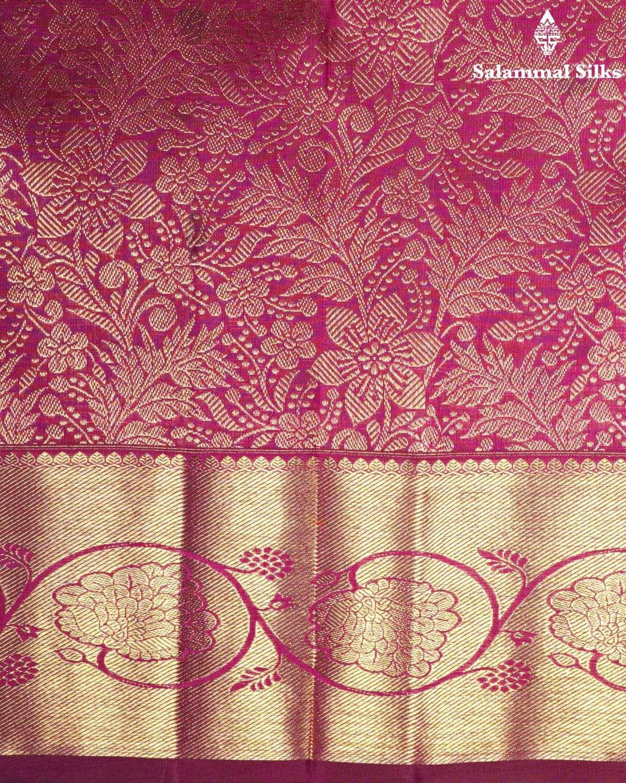 Pure Zari Magenta Kanjivaram Pure Silk Saree