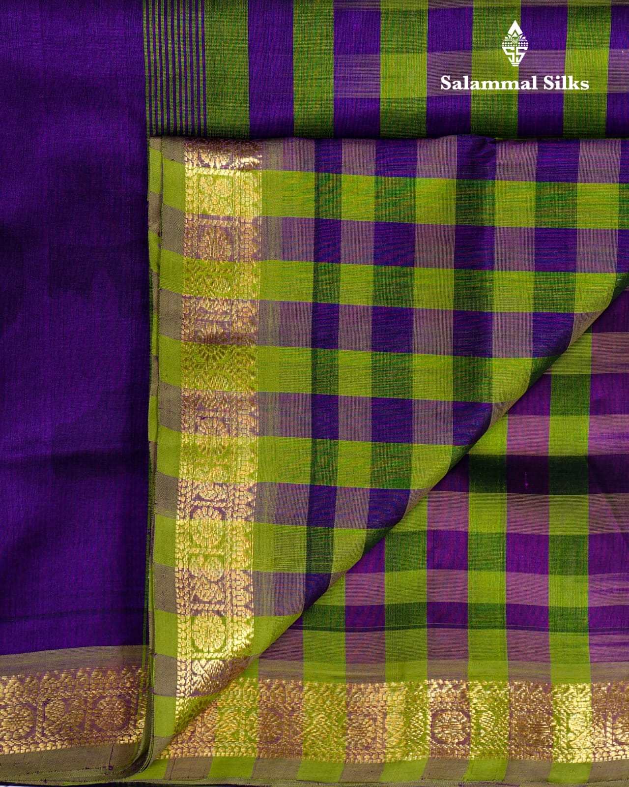 Purple Kanjivaram Pure Silk Cotton