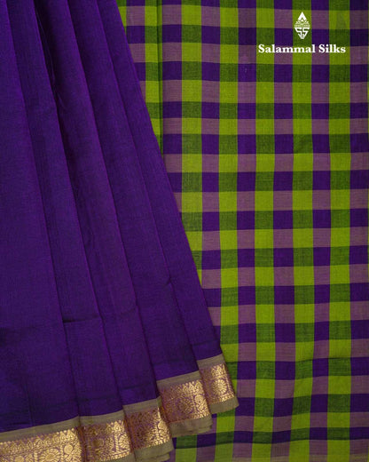 Purple Kanjivaram Pure Silk Cotton