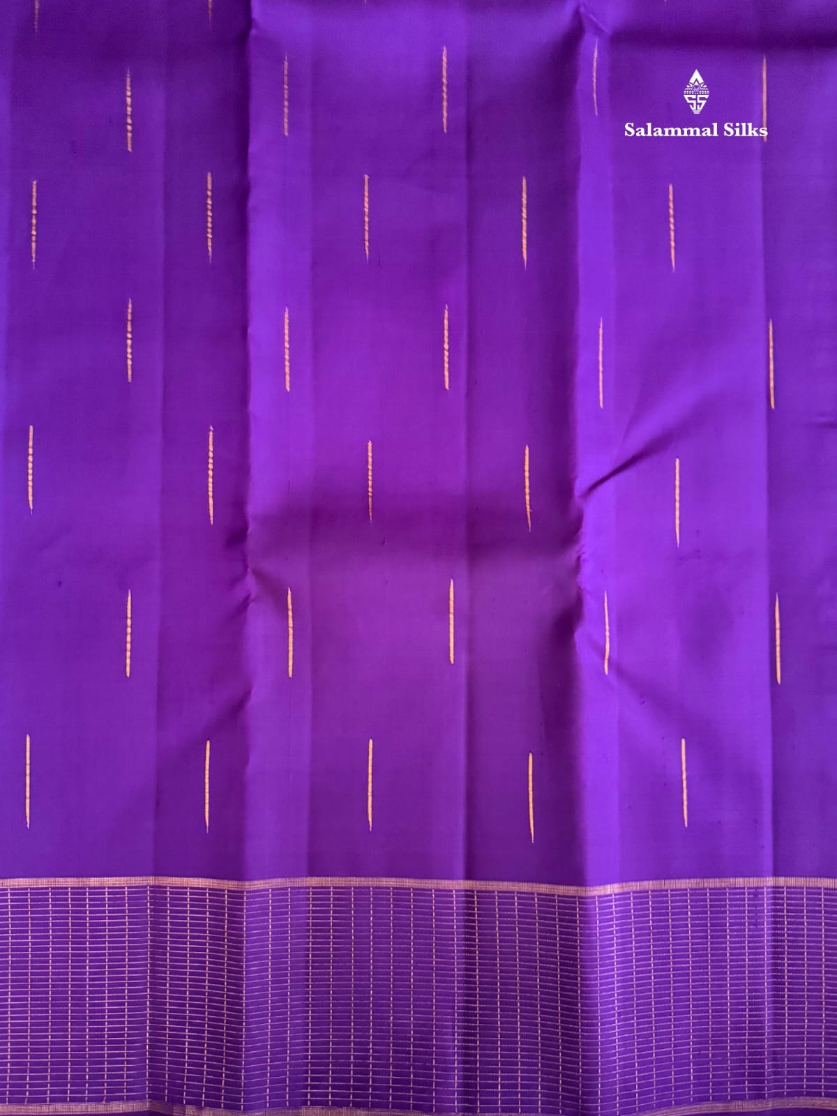 Pure Zari Dark Violet Kanjivaram Pure Silk Saree