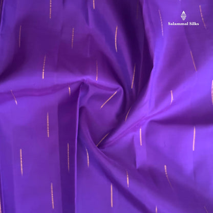 Pure Zari Dark Violet Kanjivaram Pure Silk Saree