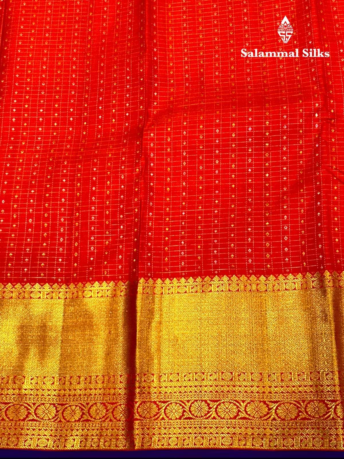 Pinkish Orange Silk Saree