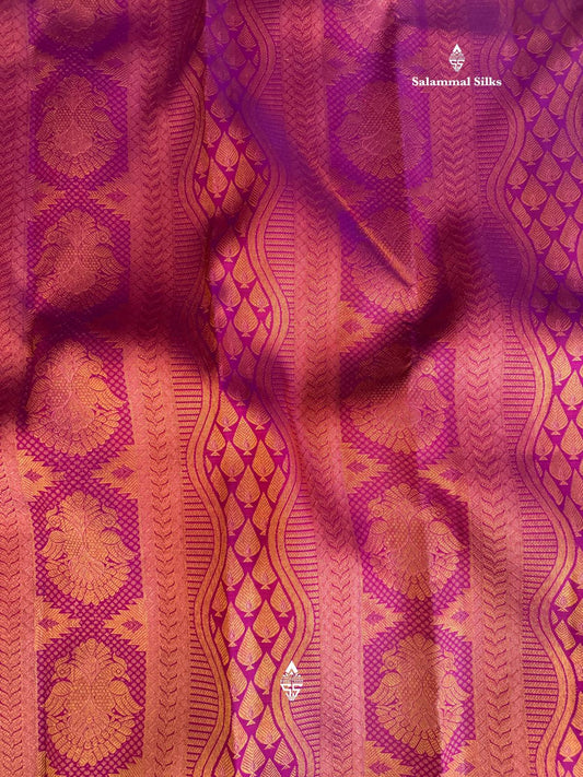 Vadamalli Silk Saree with Iruthalaipatchi motif