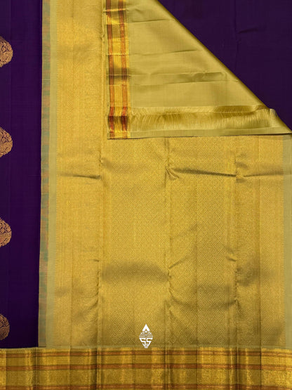 Vadamalli Silk Saree with elaichi green border