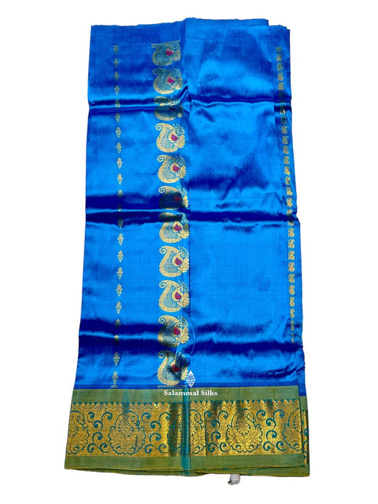 Pure Silk Pattu Pavadai (Sky Blue)  27"