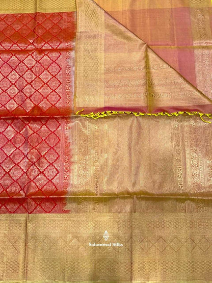 Fanta Orange Pure Soft Silk Saree With Peach Border