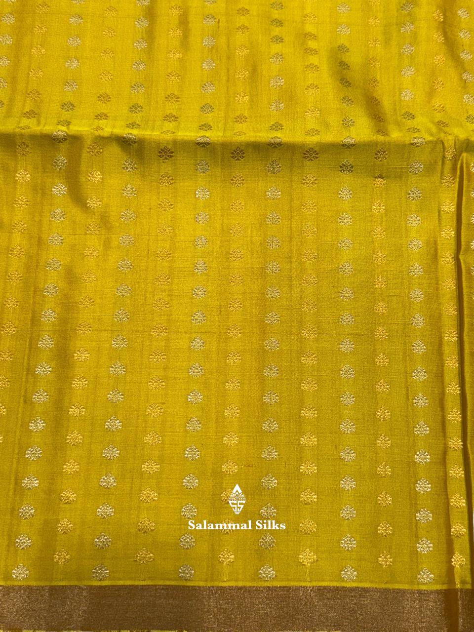 Yellow Soft Silk Saree With Maroon Border