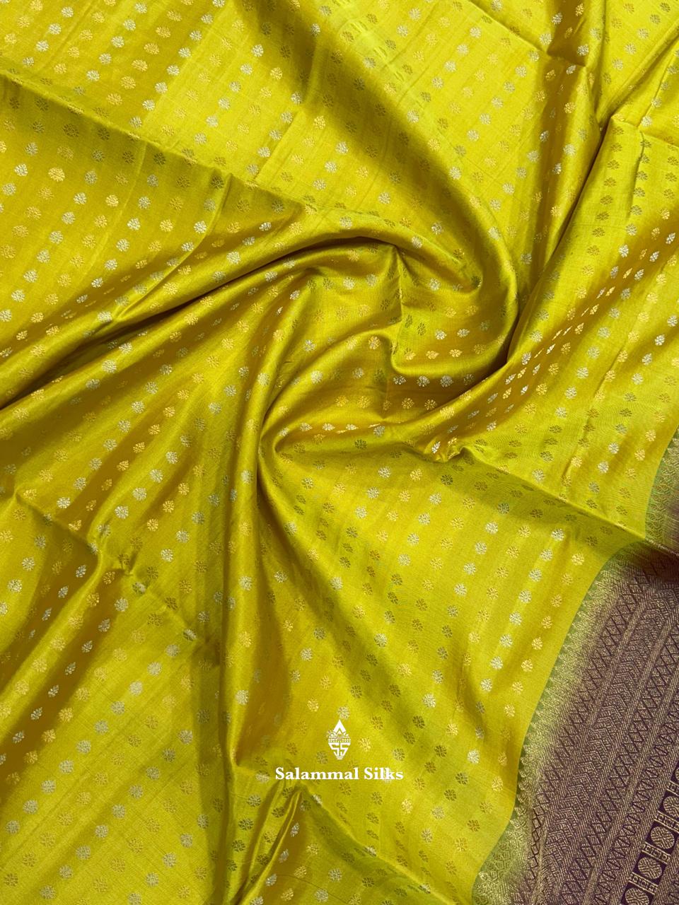 Yellow Soft Silk Saree With Maroon Border