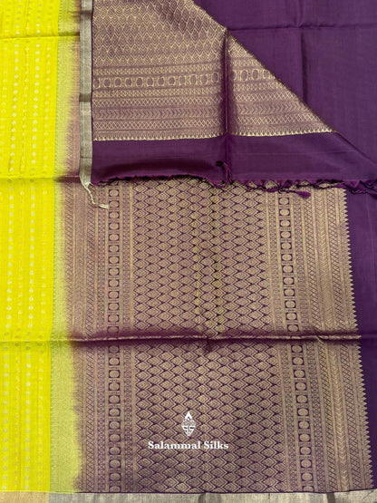 Yellow Soft Silk Saree With Maroon Border