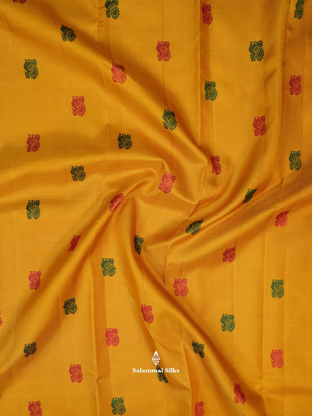 Kanjivaram Yellow  Pure Silk Saree With Red Blouse