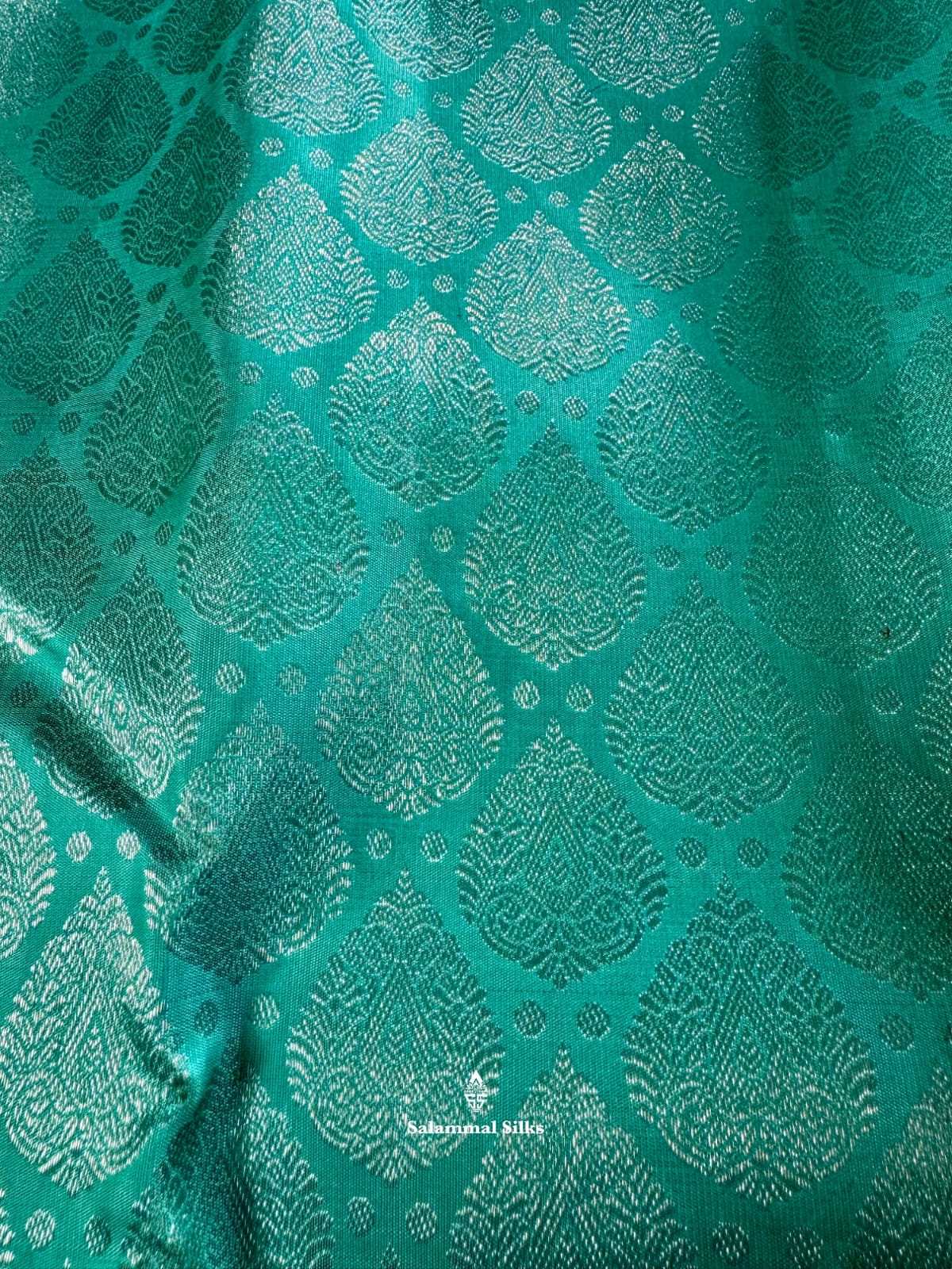 Kanjivaram Light Ananda Pure Silk Saree With Silver Zari Border