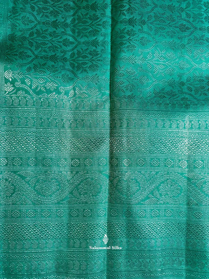 Kanjivaram Light Ananda Pure Silk Saree With Silver Zari Border