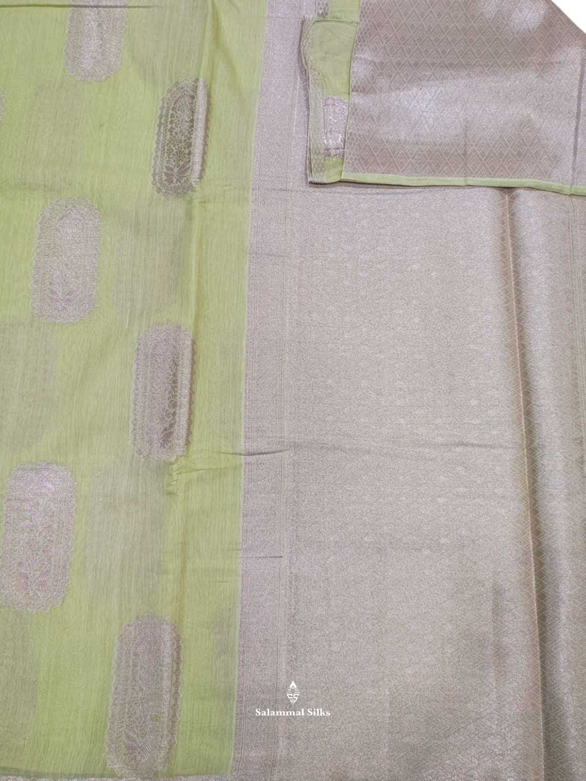 Elachi Green Fancy Saree With Designer Blouse