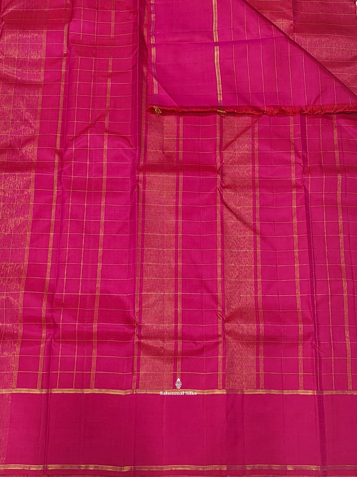 Kanjivaram Pink Half Tissue Pure Silk Saree With Blouse