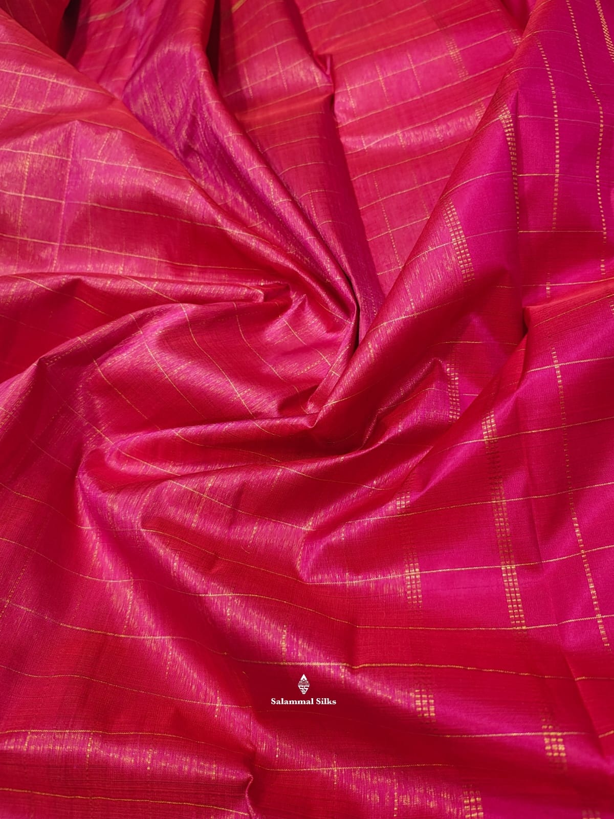 Kanjivaram Pink Half Tissue Pure Silk Saree With Blouse