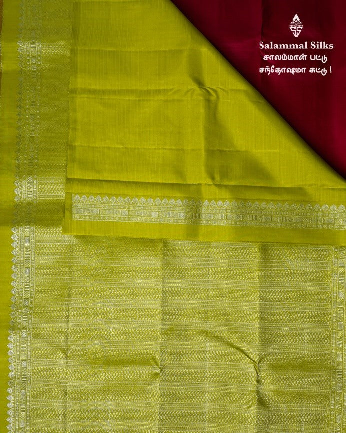 Rose Arakku Kanjivaram Silk Saree.