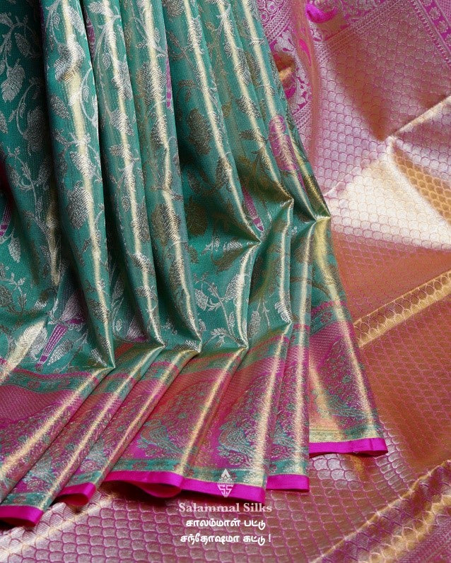 Green Tissue Kanjivaram Silk Saree.