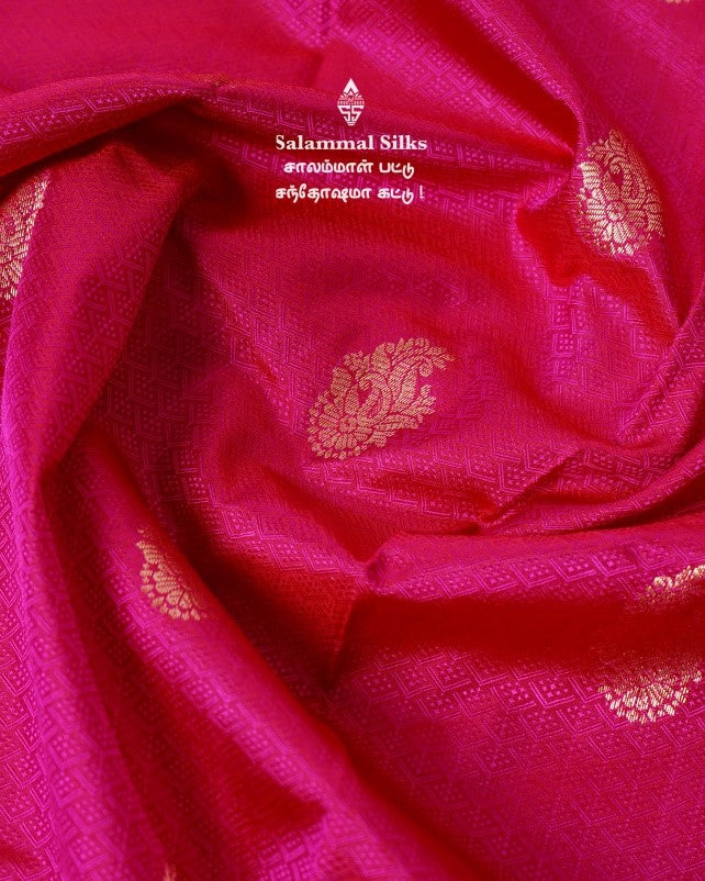 Pink Kanjivaram Silk Saree.