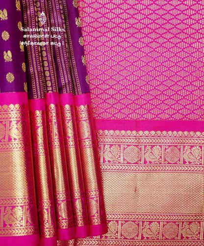 Purple Colour Kanjivaram Silk Saree.