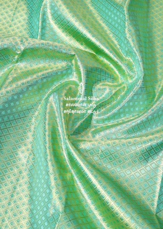 Light Green Tissue Kanjivaram Silk Saree.