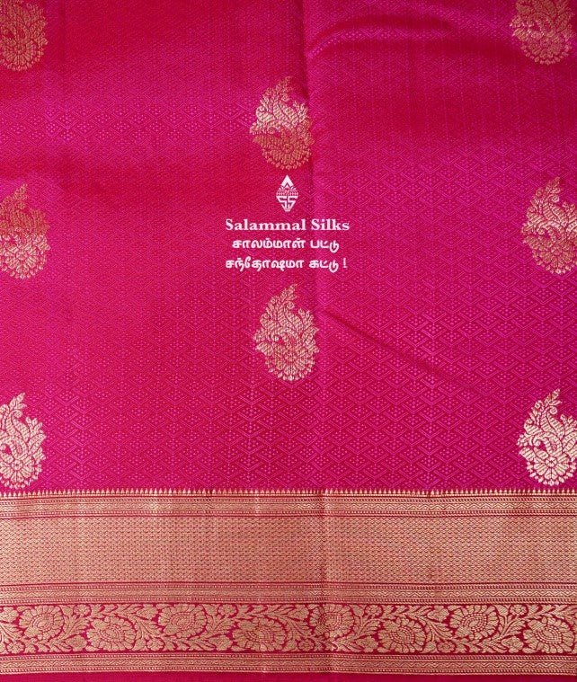 Pink Kanjivaram Silk Saree.