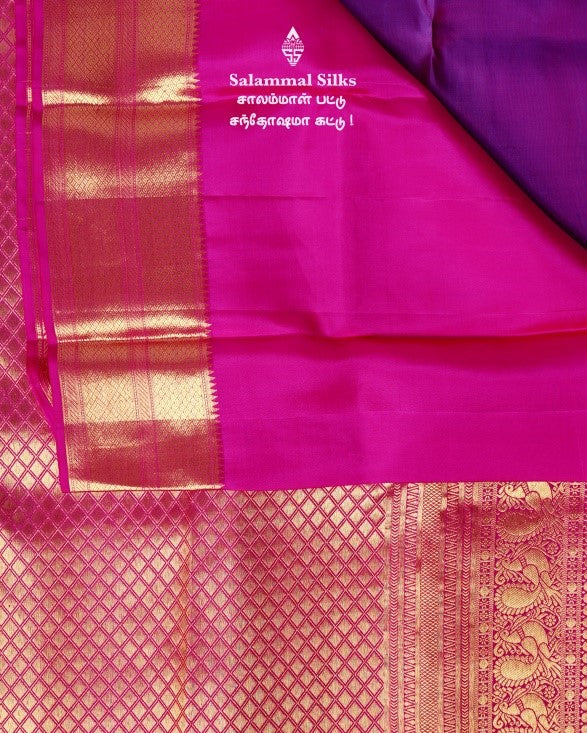 Light Blue Kanjivaram Silk Saree.