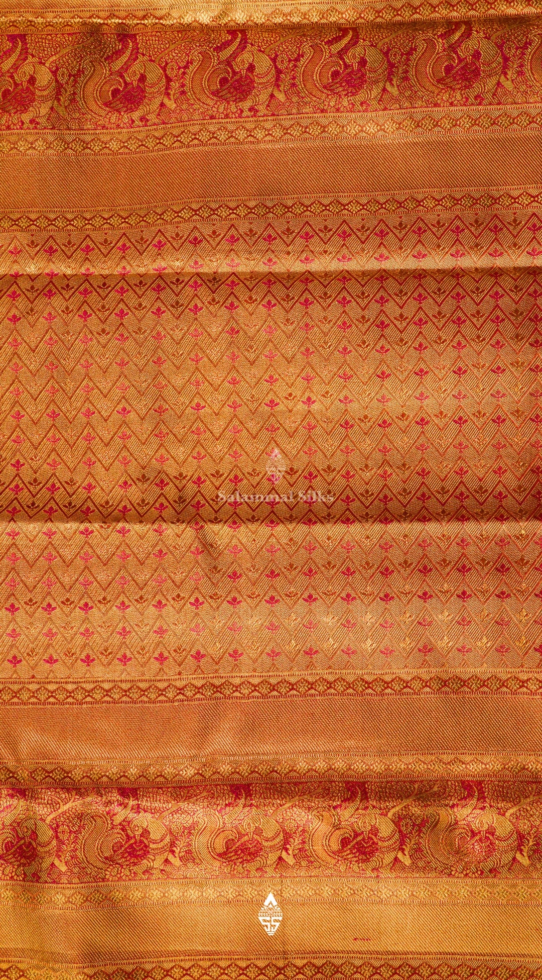 Kanjivaram Elaichi Green Tissue Pure Silk Saree With Magenta Border